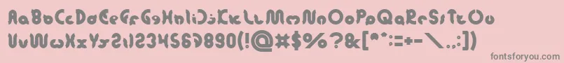 onion rings Font – Gray Fonts on Pink Background