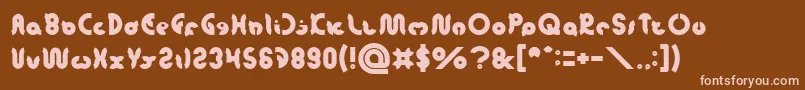 onion rings Font – Pink Fonts on Brown Background