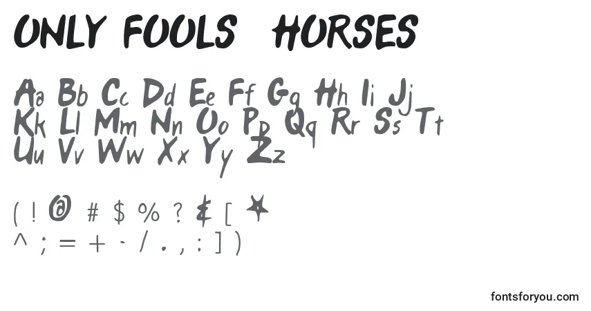 Schriftart ONLY FOOLS  HORSES – Alphabet, Zahlen, spezielle Symbole
