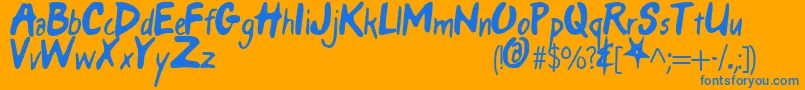 ONLY FOOLS  HORSES Font – Blue Fonts on Orange Background