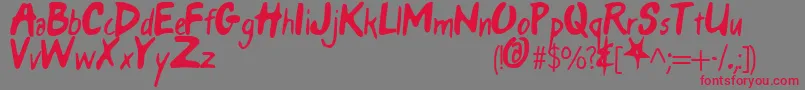 ONLY FOOLS  HORSES Font – Red Fonts on Gray Background