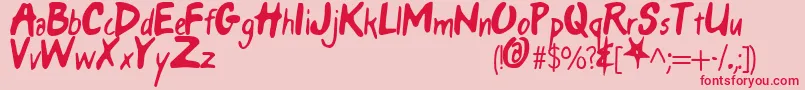 ONLY FOOLS  HORSES Font – Red Fonts on Pink Background