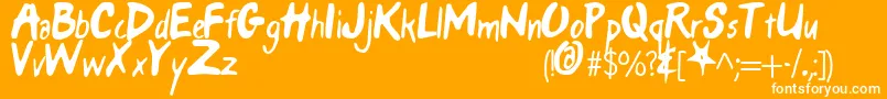 ONLY FOOLS  HORSES Font – White Fonts on Orange Background