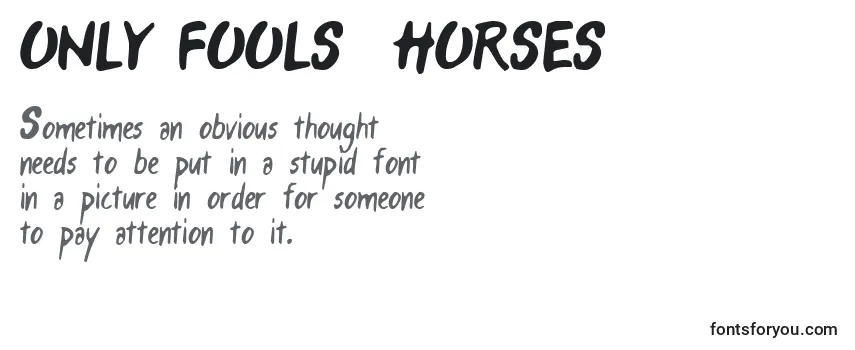 Обзор шрифта ONLY FOOLS  HORSES