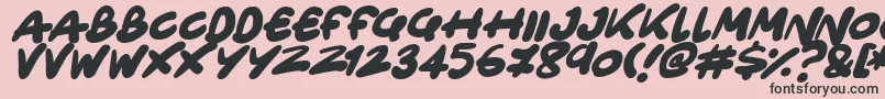 Only Organic Italic Font – Black Fonts on Pink Background