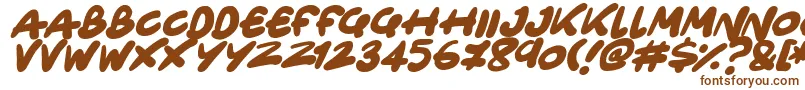 Only Organic Italic-fontti – ruskeat fontit valkoisella taustalla