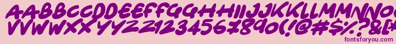 Only Organic Italic Font – Purple Fonts on Pink Background