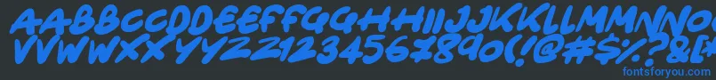 Only Organic Italic Font – Blue Fonts on Black Background