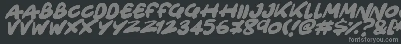Only Organic Italic Font – Gray Fonts on Black Background