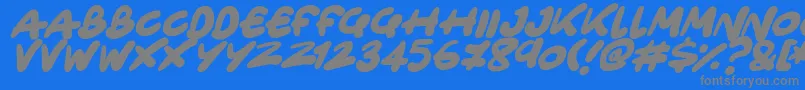 Czcionka Only Organic Italic – szare czcionki na niebieskim tle
