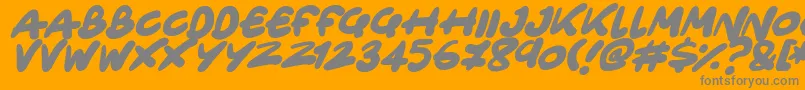 Only Organic Italic Font – Gray Fonts on Orange Background