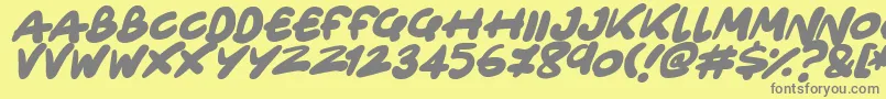 Only Organic Italic Font – Gray Fonts on Yellow Background