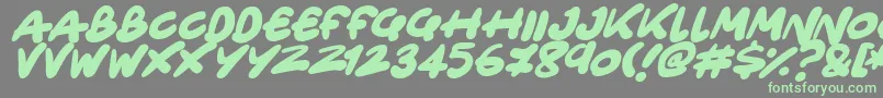 Only Organic Italic Font – Green Fonts on Gray Background
