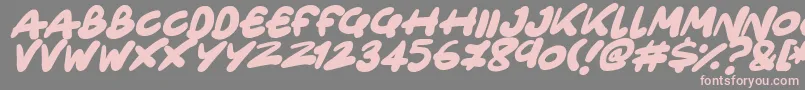 Czcionka Only Organic Italic – różowe czcionki na szarym tle