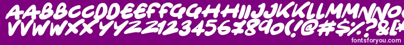 Only Organic Italic Font – White Fonts on Purple Background