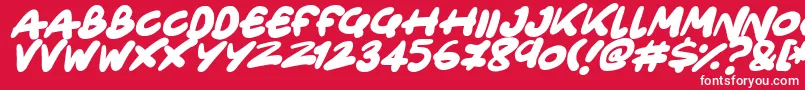 Only Organic Italic Font – White Fonts on Red Background