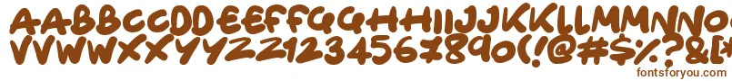 Шрифт Only Organic – коричневые шрифты на белом фоне