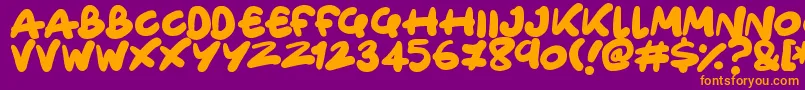 Only Organic Font – Orange Fonts on Purple Background