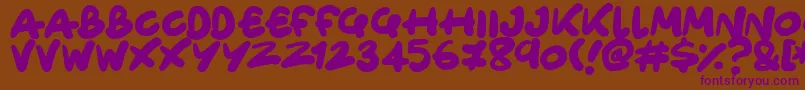 Only Organic Font – Purple Fonts on Brown Background