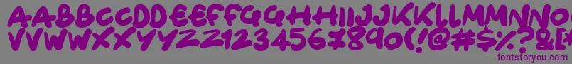 フォントOnly Organic – 紫色のフォント、灰色の背景
