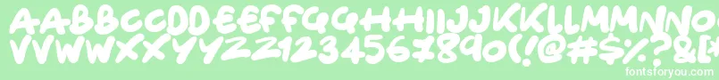 Only Organic Font – White Fonts on Green Background