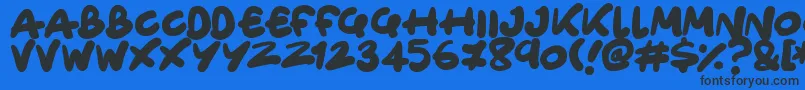 Only Organic Font – Black Fonts on Blue Background