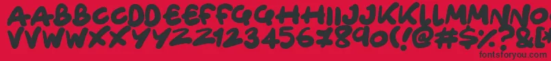 Only Organic Font – Black Fonts on Red Background