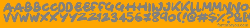 Only Organic Font – Gray Fonts on Orange Background