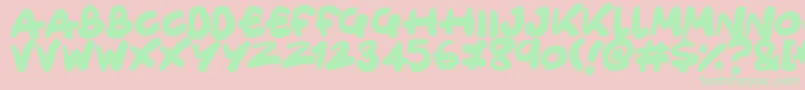 Only Organic Font – Green Fonts on Pink Background