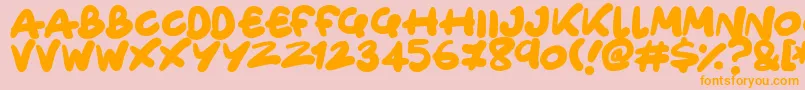 Only Organic Font – Orange Fonts on Pink Background