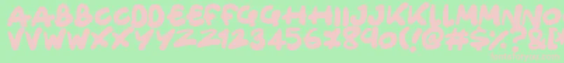 Only Organic Font – Pink Fonts on Green Background