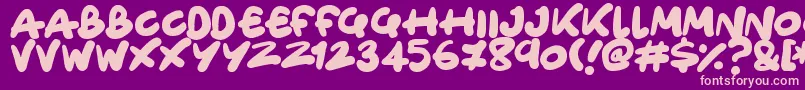 Only Organic Font – Pink Fonts on Purple Background