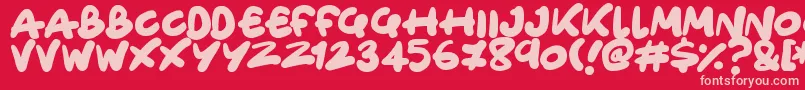 Only Organic Font – Pink Fonts on Red Background