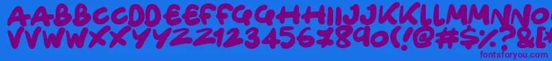 Only Organic Font – Purple Fonts on Blue Background