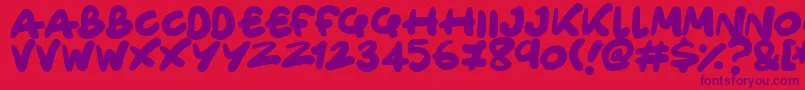 Only Organic Font – Purple Fonts on Red Background