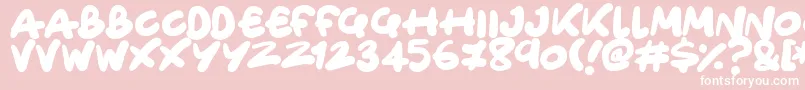 フォントOnly Organic – ピンクの背景に白い文字
