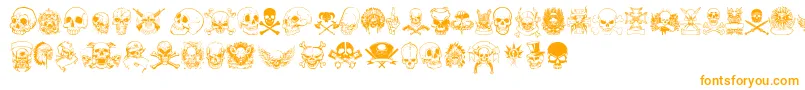 フォントonly skulls – オレンジのフォント