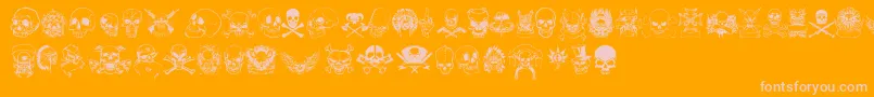 Más sobre la fuente only skulls fuente only skulls – Fuentes Rosadas Sobre Fondo Naranja