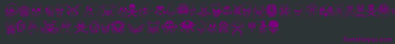 Шрифт only skulls – фиолетовые шрифты на чёрном фоне