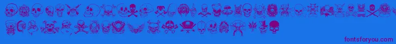 More about only skulls Font only skulls Font – Purple Fonts on Blue Background