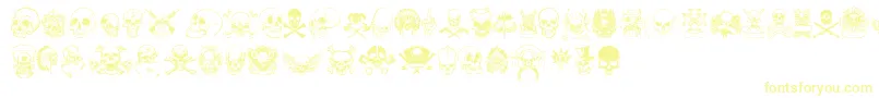 フォントonly skulls – 黄色のフォント
