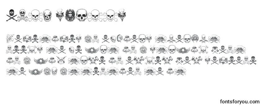 Schriftart Only skulls