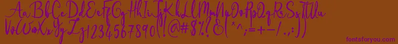 More about Onlyone Font Onlyone Font – Purple Fonts on Brown Background