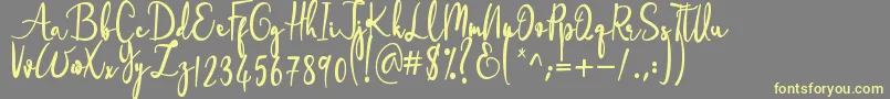 More about Onlyone Font Onlyone Font – Yellow Fonts on Gray Background