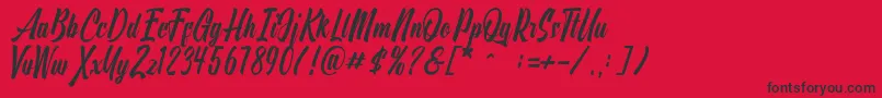 Onthel Font – Black Fonts on Red Background