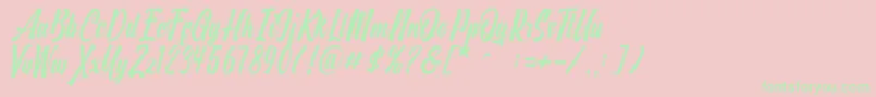 Onthel Font – Green Fonts on Pink Background