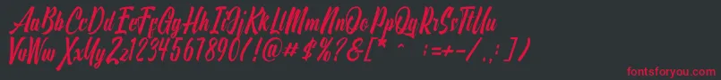 Onthel Font – Red Fonts on Black Background