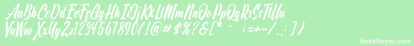 Onthel Font – White Fonts on Green Background