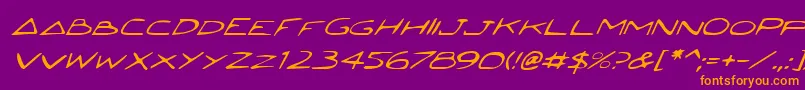 Jettafi Font – Orange Fonts on Purple Background