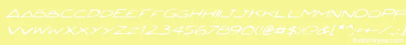 Jettafi Font – White Fonts on Yellow Background